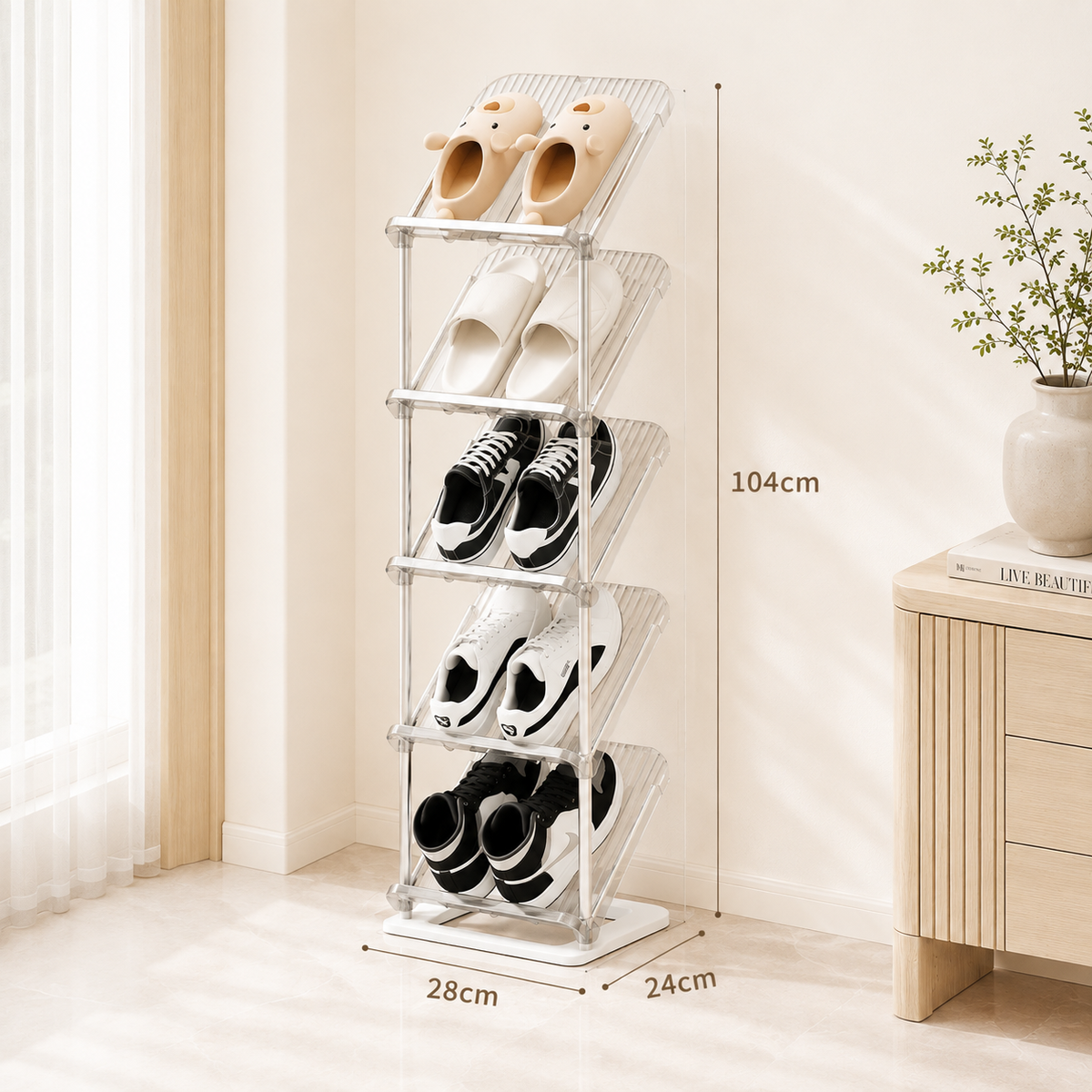 Evcve Elegant Multi-Tier Outdoor Shoe and Utility Rack